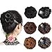 Beauty Angelbella Hair Buns Synthetic Natural Curly Chignon Hairpieces Updo Clip in/on Plastic Comb Elastic Bride Donut Wig For Women (Black)