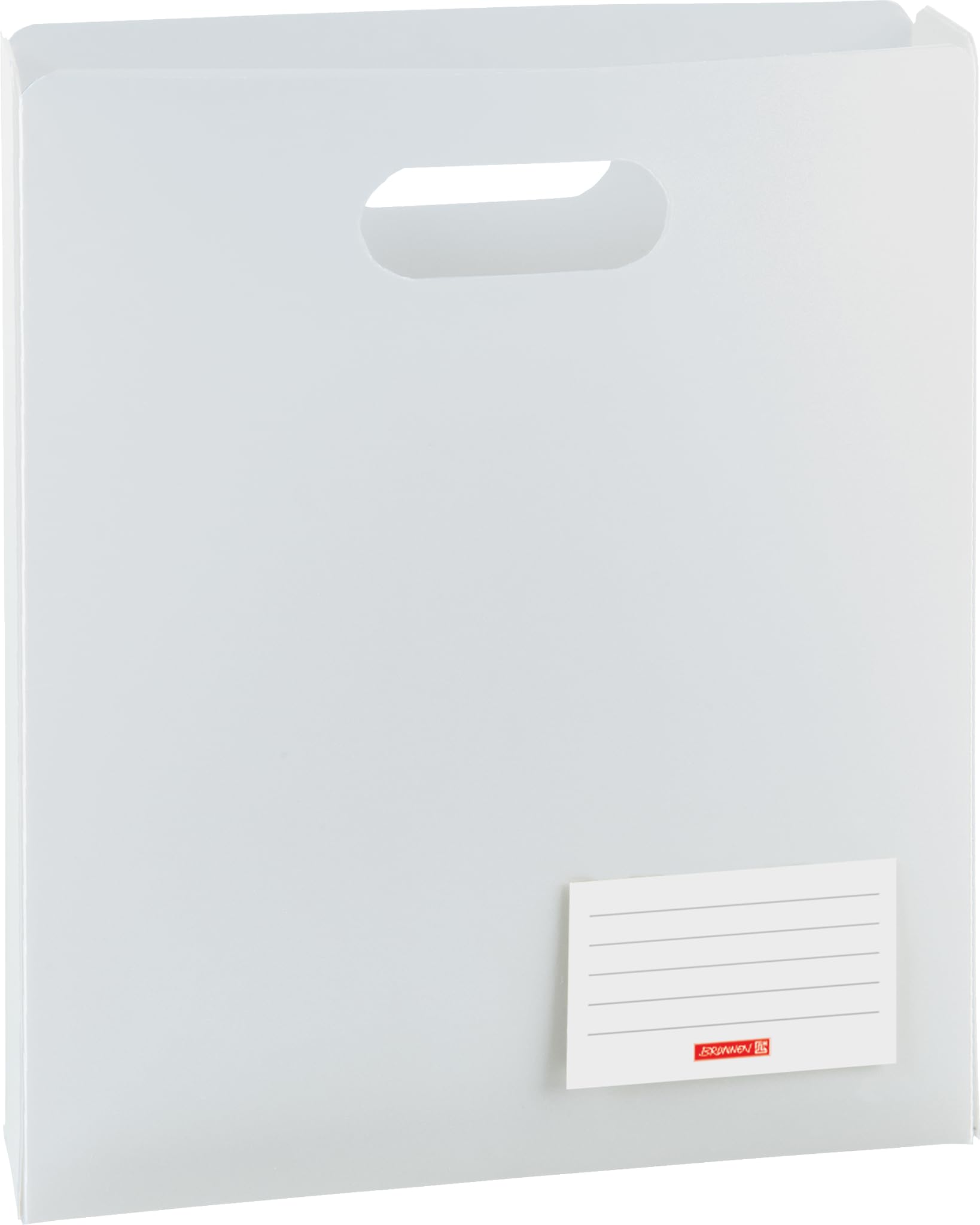 Brunnen Fact 104163500 Notebook Box Polypropylene 25 x 31 x 5 cm, Translucent Polypropylene for A4 Exercise Books and Flat File, Open Top, White/Arctic