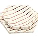 Andaz Press Rose Gold Foil Striped Paper Party Plate Sets, Hexagon Shape, 10.5-inch 7.5-inch, 36-Pack, Bulk Geometric Disposable Modern Party Tableware Décor for Kids Birthday, Graduation, Wedding