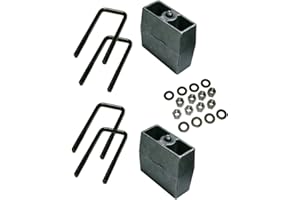 RealTruck SUPERLIFT SUSPENSION 5" Block Kit for GM 2500 | Rear Lift Blocks, U-Bolts, & Hardware | 3459 | Fits 1988-1998 GM 2500 4WD