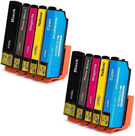 PUREINK Ink cartridges Replacement for 410 410XL Ink, 2 Set High Yield, (2 Black 2 Photo Black 2 Cyan 2 Magenta 2 Yellow)