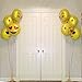 KUUQA Reusable Emoji Mylar Party Balloons Emoji Balloons Emoji Party Supplies, 16 Piece