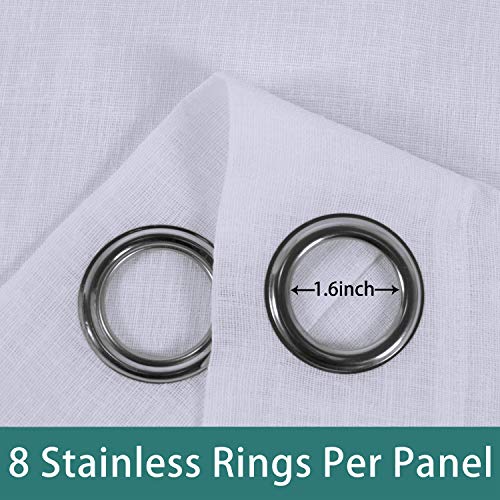 LORDTEX Burlap Linen Look Outdoor Curtains for Patio 2 Panels