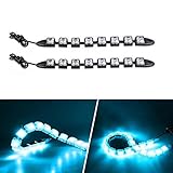 AZQKJ 2PCS Waterproof Flexible Car 8LED 8000k-8500k