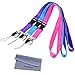 Wisdompro Office Lanyard, 3 Pack 23 inch Quick Release Neck Strap Lanyard with Detachable Buckle, String Loop for Keys, ID Badges, Card Holder, USB Flash Drives, Phones - Purple, Hot Pink, Light Blue