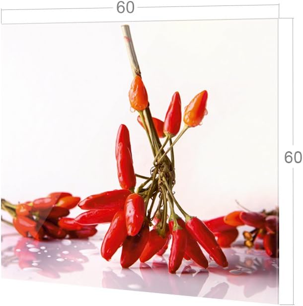 Grazdesign Kuchenruckwand Glas Bild Spritzschutz Kuche Herd Edler Kunstdruck Hinter Glas Bild Motiv Chili Eyecatcher Fur Zuhause 80x40cm Backofen Herdzubehor Com Spritzschutz