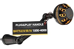 GOMEXUS Power Handle Compatible for Penn Battle III&IV Spinning Fishing Reel Replacement Handle (Make Sure Your Reel's Size & Please Note The First Picture)