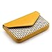 MaxGear Leather Business Card Holder Case for Men or Women Business Name Card Case Holder with Magnetic Shut Yellow, Holds 25 Business Cards