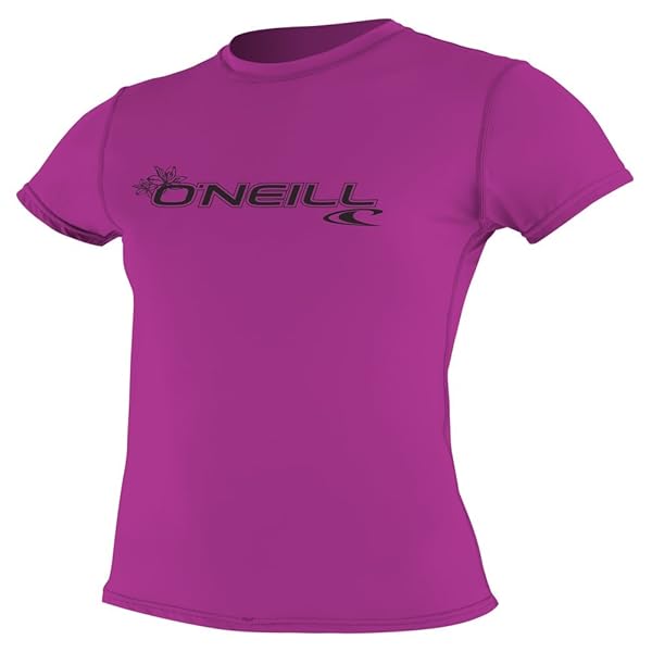 O'Neill Wetsuits UV Sun Protection Womens Basic Skins Short Sleeve Crew Sun Shirt Rash Guard