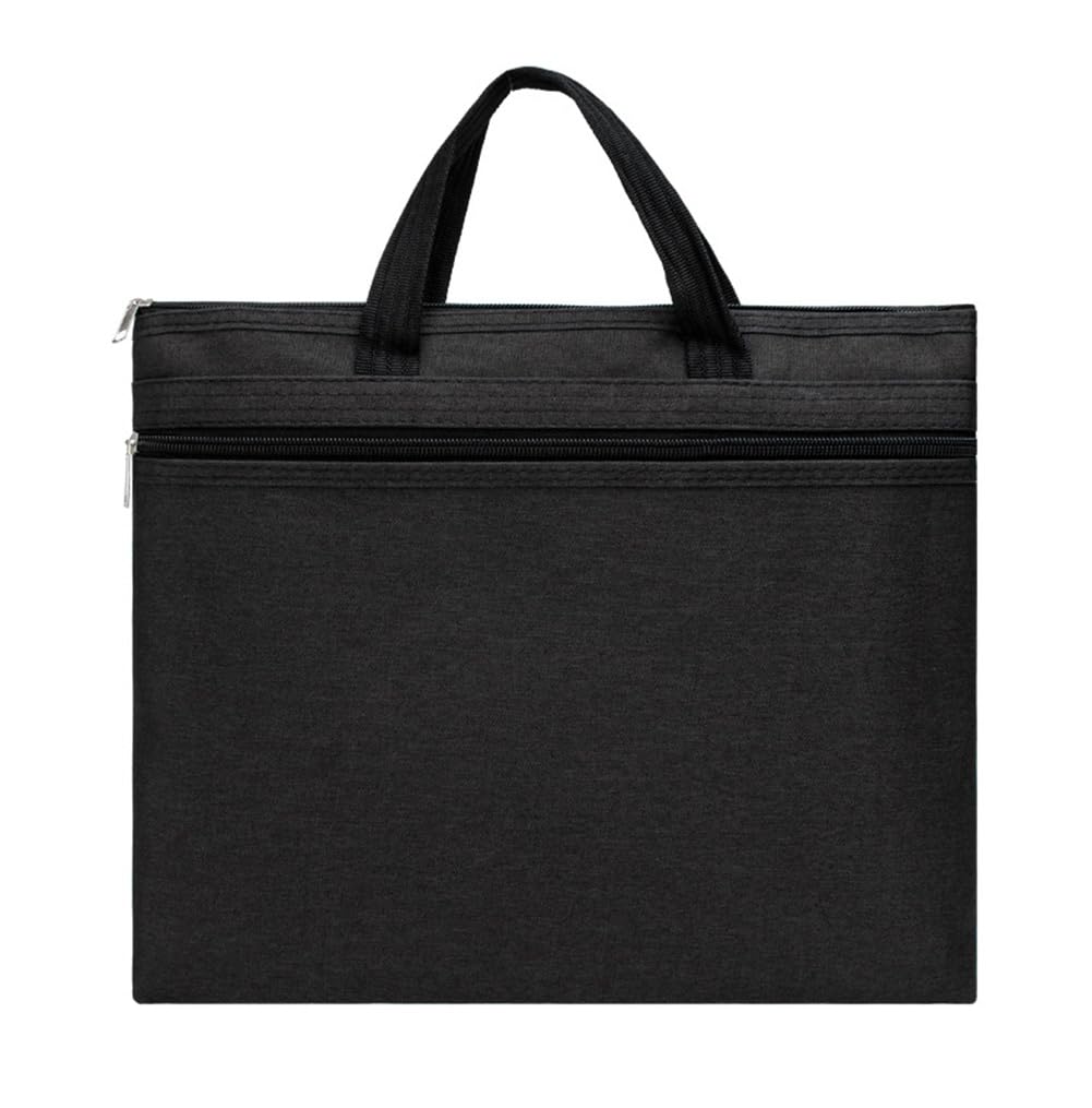 Portable Document Bag A4 Document Holder Pouch File Case Briefcase Waterproof Oxford Bag with Handle Pockets Files Tote Bag Stationery Organizer for Office School Books Meeting Travel
