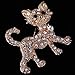 YAZILIND Pretty Full Shining Cat Brooches and Pins Wedding for Women Gift