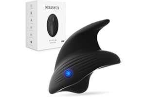 OCEANSUN Portable Finger Massage Ball, Waterproof Rechargeable Mini Body Relaxtion Massage Tool (Black)