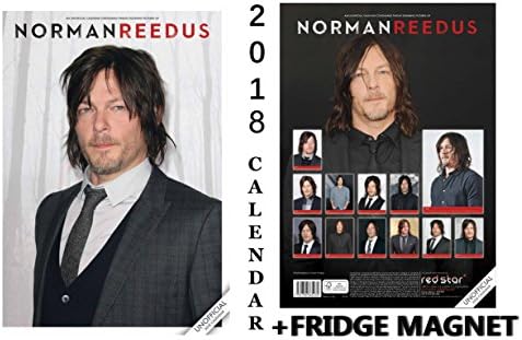 NORMAN REEDUS CALENDAR 2018 + NORMAN REEDUS REFRIGERATOR MAGNET