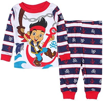 Disney Jake and the Never Land Pirates Boys 2 Piece Cotton Pants Pajama Set (12 Months)