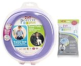Kalencom 2 in 1 Potette Plus Portable Potty-Toilet Training Seat with 30 Potty Liners Set (Lilac)