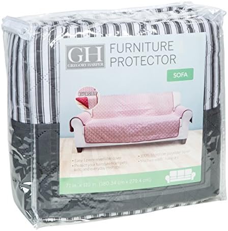 Deluxe Reversible Sofa Furniture Protector, Gray