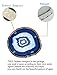 AMOYSTONE Natural Stone Coasters Set of 4 Blue Agate Crystal Coasters 3-3.5
