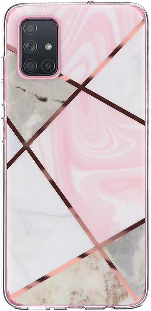 Marble Flower Cover Compatible with Samsung Galaxy A71 Case Marble Slim Design Ultra-Thin Back Case Bumper Soft Shell Case Silicone Cover Samsung Galaxy A71 Scratch Shockproof Protective Case