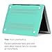 GMYLE MacBook Air 13 Inch Case A1466 A1369 Old Version 2010 2017, Screen Protector, Keyboard Cover 3 in 1 Set (Teal Mint)