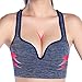 Daxin Seamless Yoga Sports Bra No Rims Padded Push Up Racerback Fitness Tank Top Dark Grey S