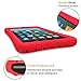 Fintie Silicone Case for Amazon Fire 7 Tablet (Previous Generation - 7th, 2017 Release) - [Honey Comb Upgraded Version] [Kids Friendly] Light Weight [Anti Slip] Shock Proof Protective Cover, Red