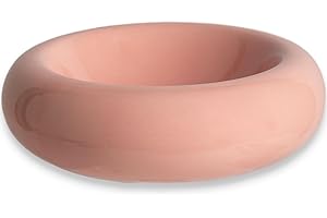 KTLECL 6.1 Inch Cat Bowls, 7 oz Ceramic Cat Food Bowl, Whisker Fatigue Relief Cat Bowl, Anti-Vomiting, Protect Spine, Perfect for Indoor Cats(Pink)