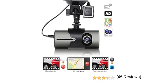 Indigi HD Dash-Cam cámara Dual en la parte delantera + InCab de ...