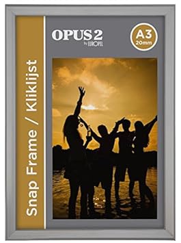 OPUS 2 355002-Aluminium Klapprahmen A3, 20 mm Profil, A0, A1, A2, A4, A5, B1, B2