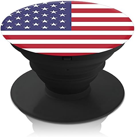 PopGrips Smartphone Expanding Stand and Grip, Premium 3M Phone Accessories, Galaxy S7/S7 Edge/iPhone SE/6/6+/6S/7/7+ Plus Tablets, Amazon Fire/iPad/iPad Mini (American Flag)