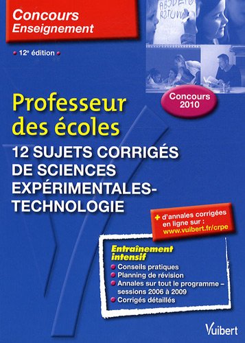 12 sujets corrigés de sciences expérimentales-technologie