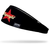 JUNK Brands Big Bang Lite Headband - Moisture-Wicking, Performance Fabric, Non-Slip, Sports Sweatband for Men &amp; Women - One Size - Supergirl: Sup Cuz