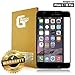G-Armor iPhone 6 Plus Tempered Glass Screen Protector - Ultra Clear Scratch Resistant With Edge To Edge Full Protection (Black)