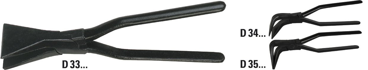 Bessey D341-80 45 Degree Curved Seaming Pliers, Black, 80 mm