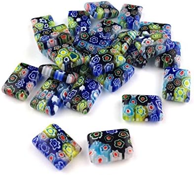 Beads Glass Millefiori Style 10x14mm 25 pieces MILLI-126