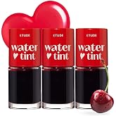 ETUDE Dear Darling Water Tint, Cherry Ade, 3-Piece Lip Stain Set, 9g x 3 | Korean water lip tint and lip and cheek stain; vivid lightweight color, non-sticky finish and long-lasting wear.
