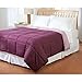 Royal Home Collection 250 Thread Count 1pc Comforter (300 gsm Microfiber Fill Box Stitched) Three Quarter/Small Double/Antique Size, Wine Solid 100% Egyptian Cotton