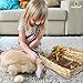 SunGrow Portable Grass Bed for Rabbits, Handmade and Washable Basket, Chew Toy, Easy to Dry, Sleeping, Chewing, Nesting Pad, Small Animal Bunny Bedding