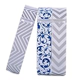 i-smile® 3PCS Replacement Bands with Metal Clasps for Fitbit Flex / Wireless Activity Bracelet Sport Wristband / Fitbit Flex Bracelet Sport Arm Band (No tracker, Replacement Bands Only) & Silicon Fastener Ring For Free (Chevron Stripes&Arrow & Blue White Porcelain)