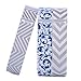 i-smile 3PCS Replacement Bands with Metal Clasps for Fitbit Flex / Wireless Activity Bracelet Sport Wristband / Fitbit Flex Bracelet Sport Arm Band (No tracker, Replacement Bands Only) & Silicon Fastener Ring For Free (Chevron Stripes&Arrow & Blue White Porcelain, Small)