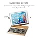 Earto iPad Keyboard Case 9.7 for iPad 2018 (6th Gen) - 2017 (5th Gen) - iPad Pro 9.7 - iPad Air 2 & 1, 7 Color Backlit Keyboard Case/360 Rotate Wireless/BT Keyboard Case with Auto Sleep/Wake (Gold)