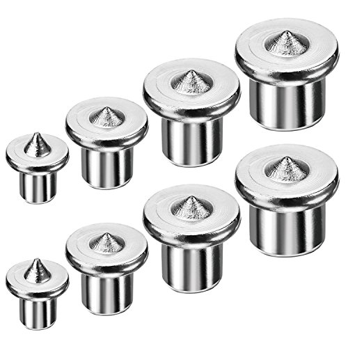 8 Piece Solid Type Dowel Centers Set for Accurate Drilling 1/4 inch to 1/2 inch
