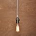 20 ft. Metro Line Plug-in White Textile Cord Pendant with Brass Holder - Vintage Style Edison Bulb Included