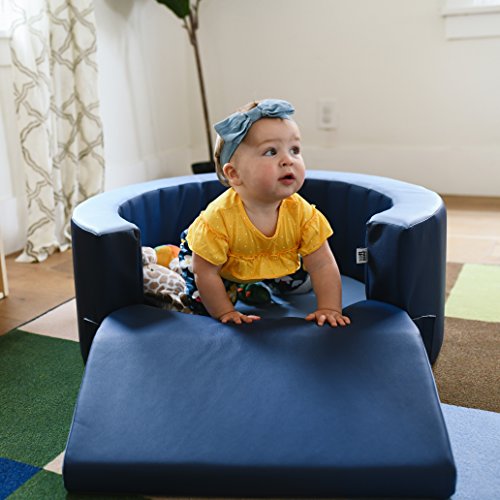 ECR4Kids ELR-12764-NVPB Softzone Lil Personal Space Cozy Foam Retreat, Navy/Powder Blue
