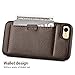 ZVE Wallet Case for Apple iPhone 8 and iPhone 7, 4.7 inch, Slim Leather Wallet Case with Credit Card Holder Slot Pocket Protective Case Cover for Apple iPhone 7/8 - Dark Brown