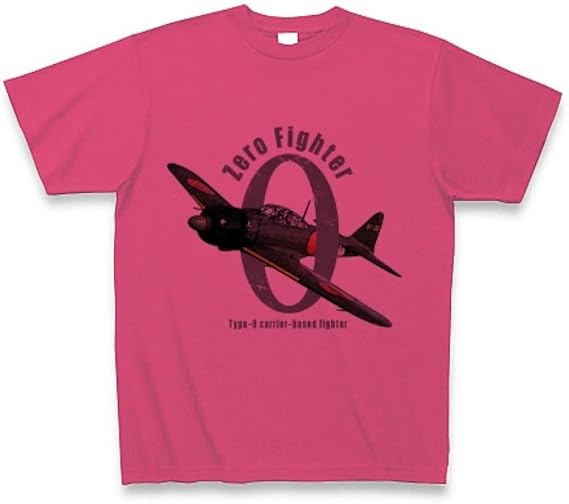 Amazon クラブティー Clubt ゼロ戦に思いを馳せて 零戦 ヴィンテージdesign 0 Tシャツ ホットピンク S ホットピンク オリジナルプリント 通販