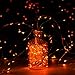 YIHONG 2 Sets Orange Fairy String Lights Battery Operated,16.4ft 50Leds Twinkle Firefly Lights with Remote Control Fairy Lights for Halloween Christmas Bedroom Patio Wedding Party Indoor Outdoor Decor
