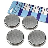 HQRP 4-Pack Coin Lithium Battery for LifeTrak Brite R450, Zone 410, Core C200 Smart Health Life Trak Fitness and Sleep Monitor Tracker + Coaster