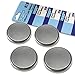 HQRP 4-Pack Coin Lithium Battery for LifeTrak Brite R450, Zone 410, Core C200 Smart Health Life Trak Fitness and Sleep Monitor Tracker + Coaster