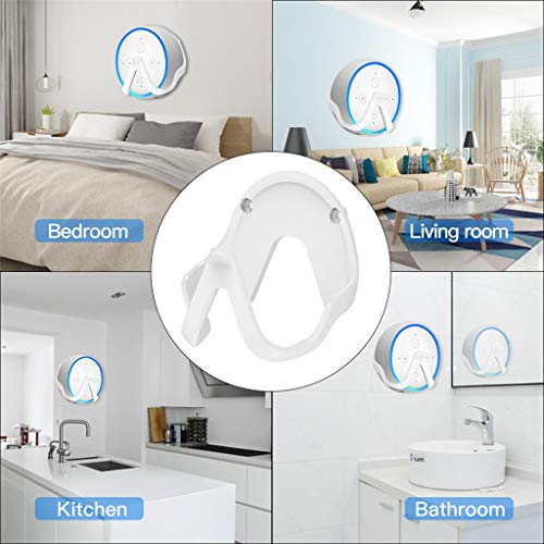 Staron Pro Outlet Hanger Stand Wall Mount Holder for Echo Dot 3rd Generation, A Space-Saving Solution for Smart Home Speakers, Clever Dot Accessories with Cord Arrangement Hide Messy Wires (White)