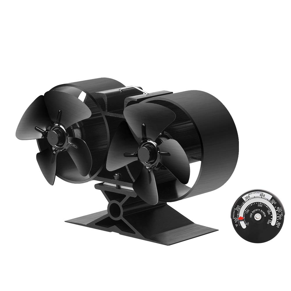 Buy Sonyabecca Stove Fan 8 Blade Twin Motor Heat Powered Wood Stove
